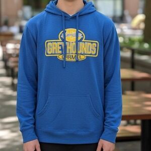 Pel Athletic Greyhounds‎ Carmel Hoodie Blue Long Sleeve Graphic Pocket Mens M